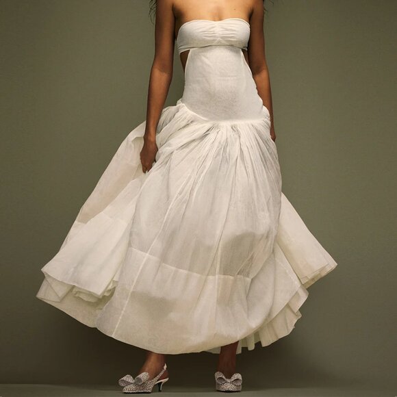 NEW BETSEY JOHNSON Patti Faux Pearl Slingback Heels With Bow in Pearl 825 3m7 - Picture 3 of 12